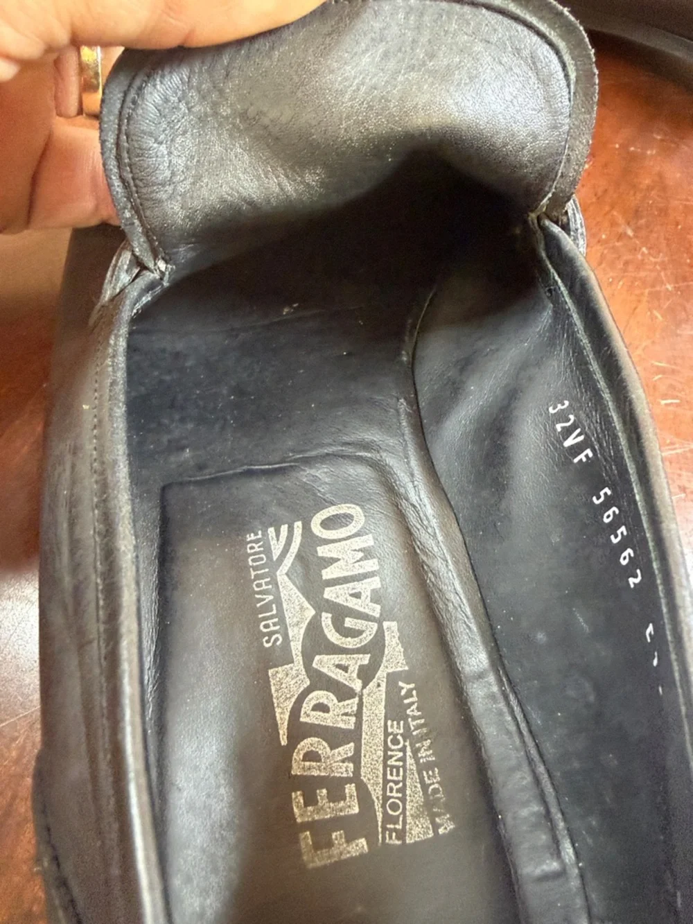 Salvatore Ferragamo‎ Black Leather Horsebit Slip-On Loafers